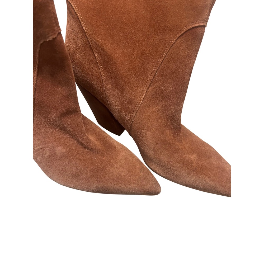 Dolce Vita Nestly Boots Brown Suede Pointed Toe Western Boho‎ Style Women's 11 - Picture 5 of 10